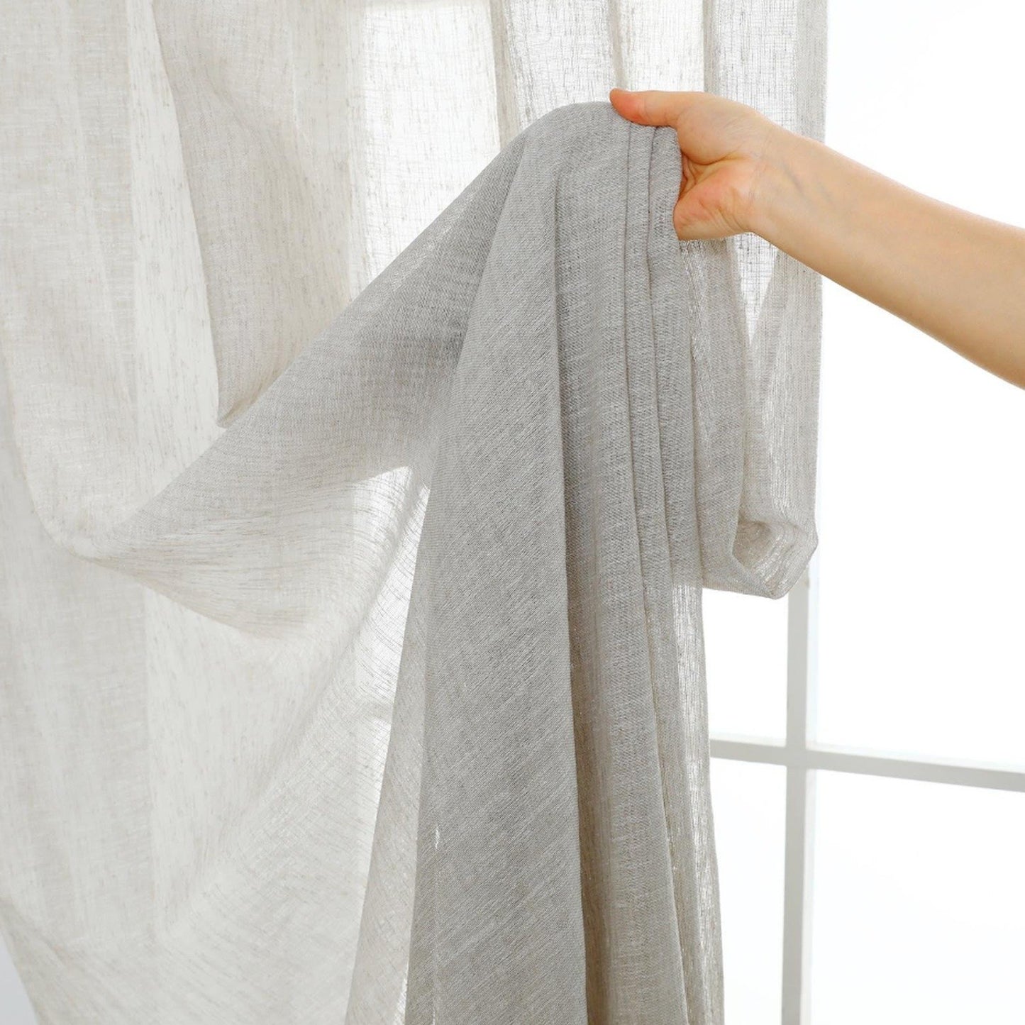 Sorrento Sheer Curtain S-Fold Single Airy Straw Colour 220cm x 250cm NEW