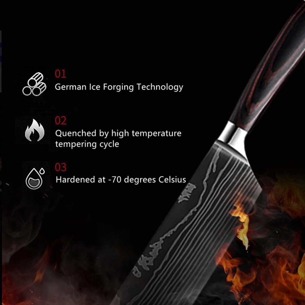 Frafuo Professional 33cm Chef's Knife German High Carbon Stainless Steel NEW