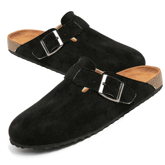 BERANMEY Black Stylish Clogs Arch Support, Cork Footbed for Women Size EU 38 NEW