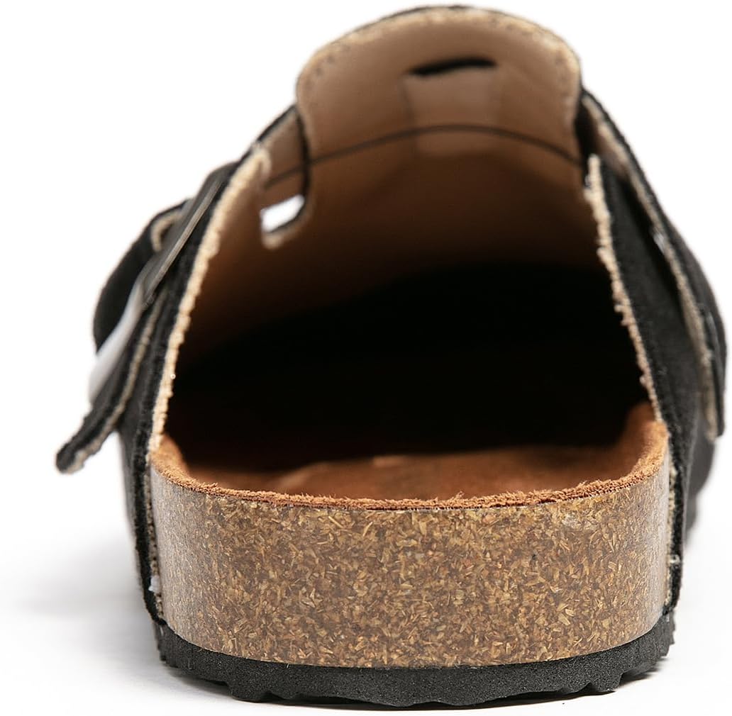 BERANMEY Black Stylish Clogs Arch Support, Cork Footbed for Women Size EU 38 NEW