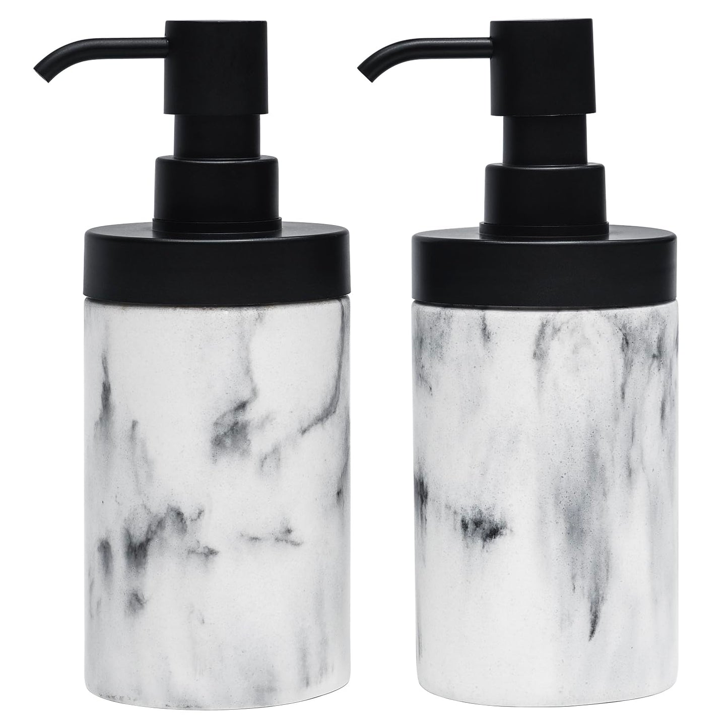 Suanti Marble Soap Dispenser Set Refillable Liquid Pump Bathroom Accessory NEW