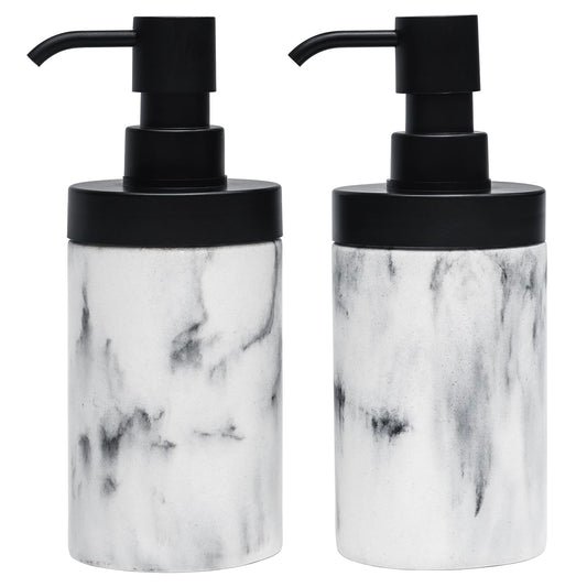 Suanti Marble Soap Dispenser Set Refillable Liquid Pump Bathroom Accessory NEW