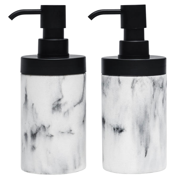 Suanti Marble Soap Dispenser Set Refillable Liquid Pump Bathroom Accessory NEW