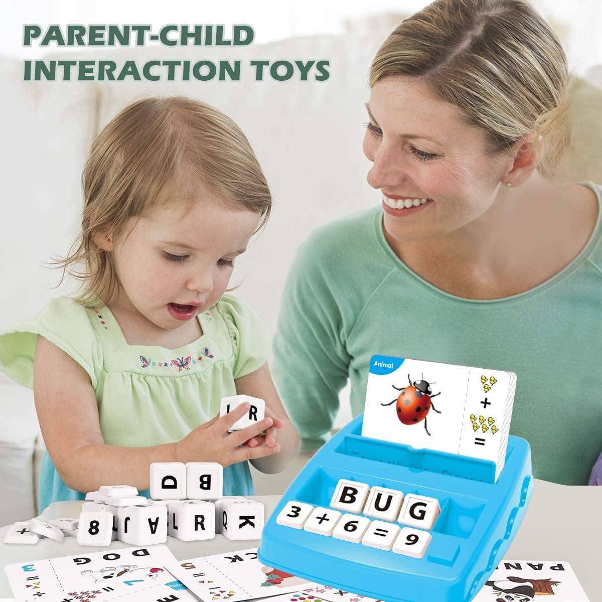 KaeKid Uppercase Letter Matching & Spelling Learning Toys Flash Cards Age 3+ NEW