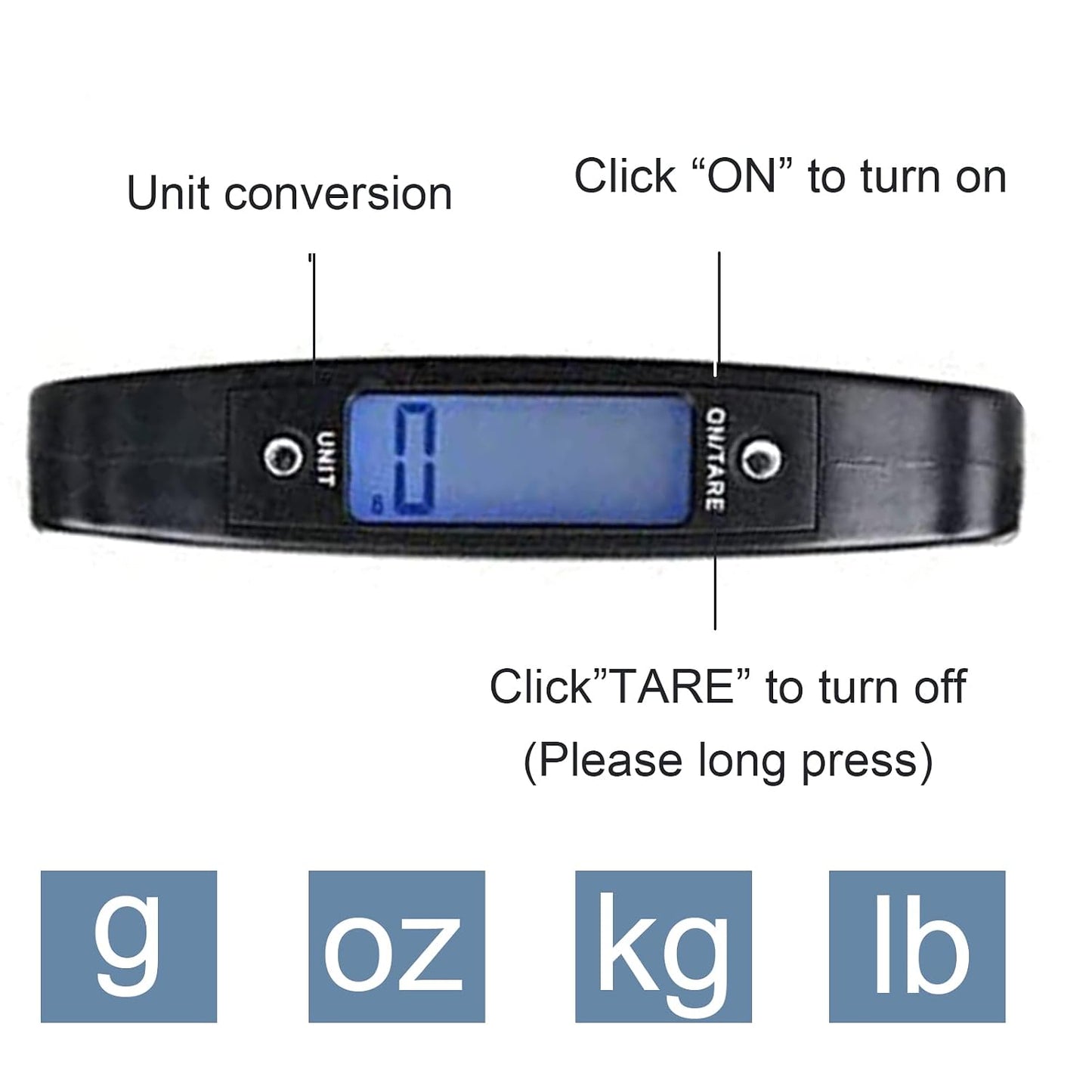 TTYGRHQ Digital Luggage Weight Scale Baggage 50kg/110LB Accurate Black NEW