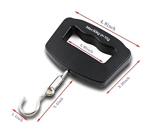 TTYGRHQ Digital Luggage Weight Scale Baggage 50kg/110LB Accurate Black NEW