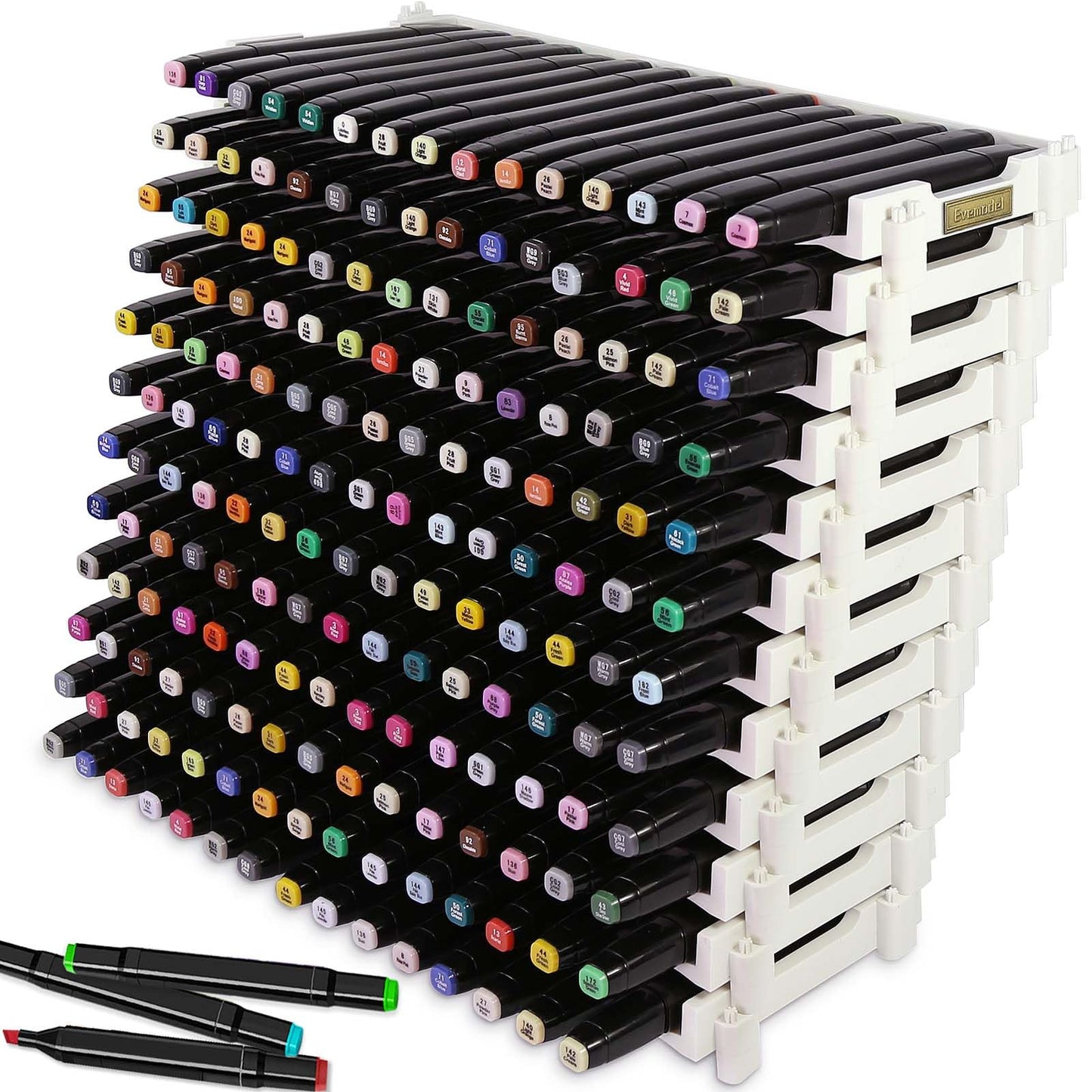croch White 180 Slot Desk Organizer with Marker Storage Display Holder NEW