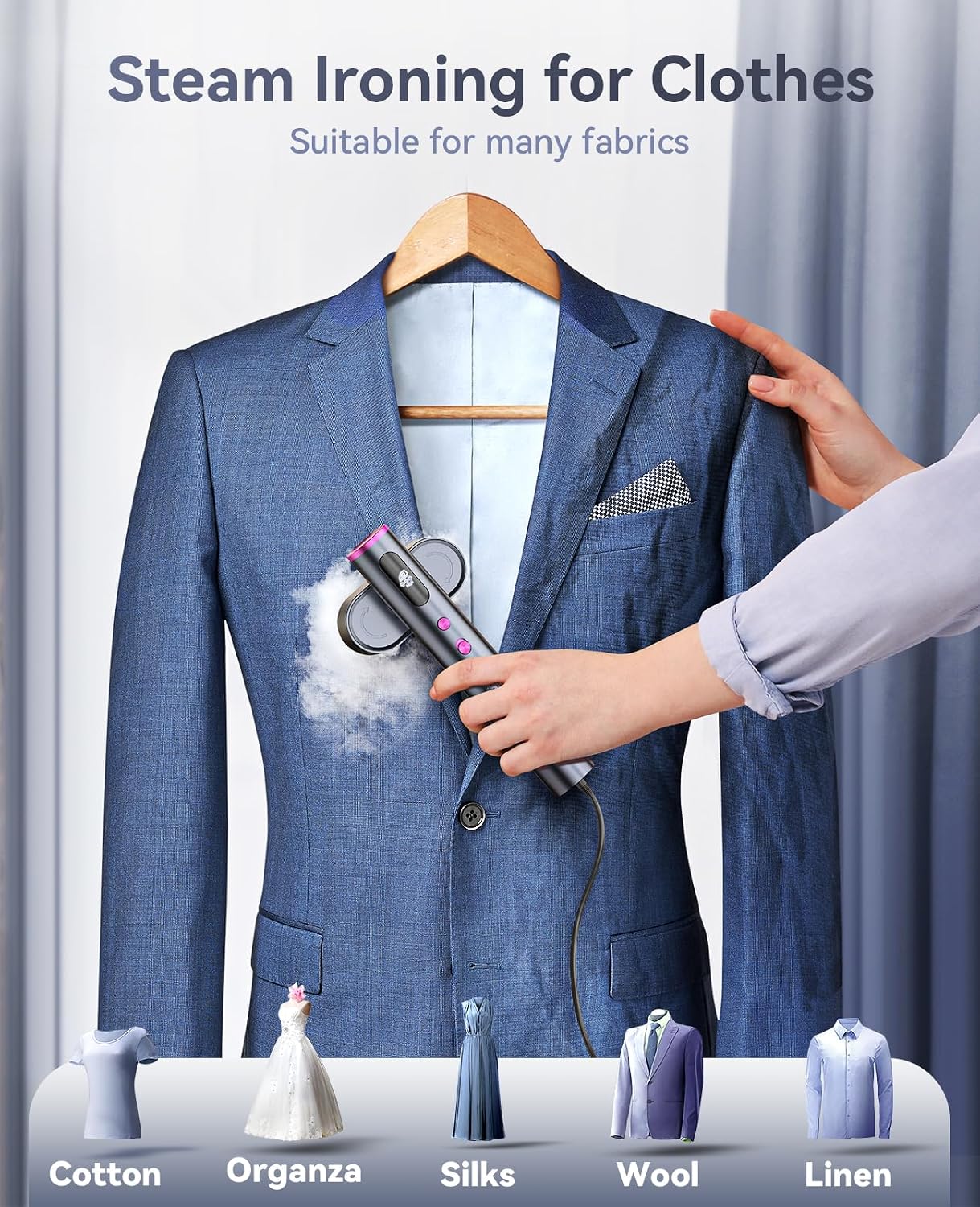 Jack & Steam Irons Rose Portable Travel Clothes Steamer 100-220V 15s Heat NEW