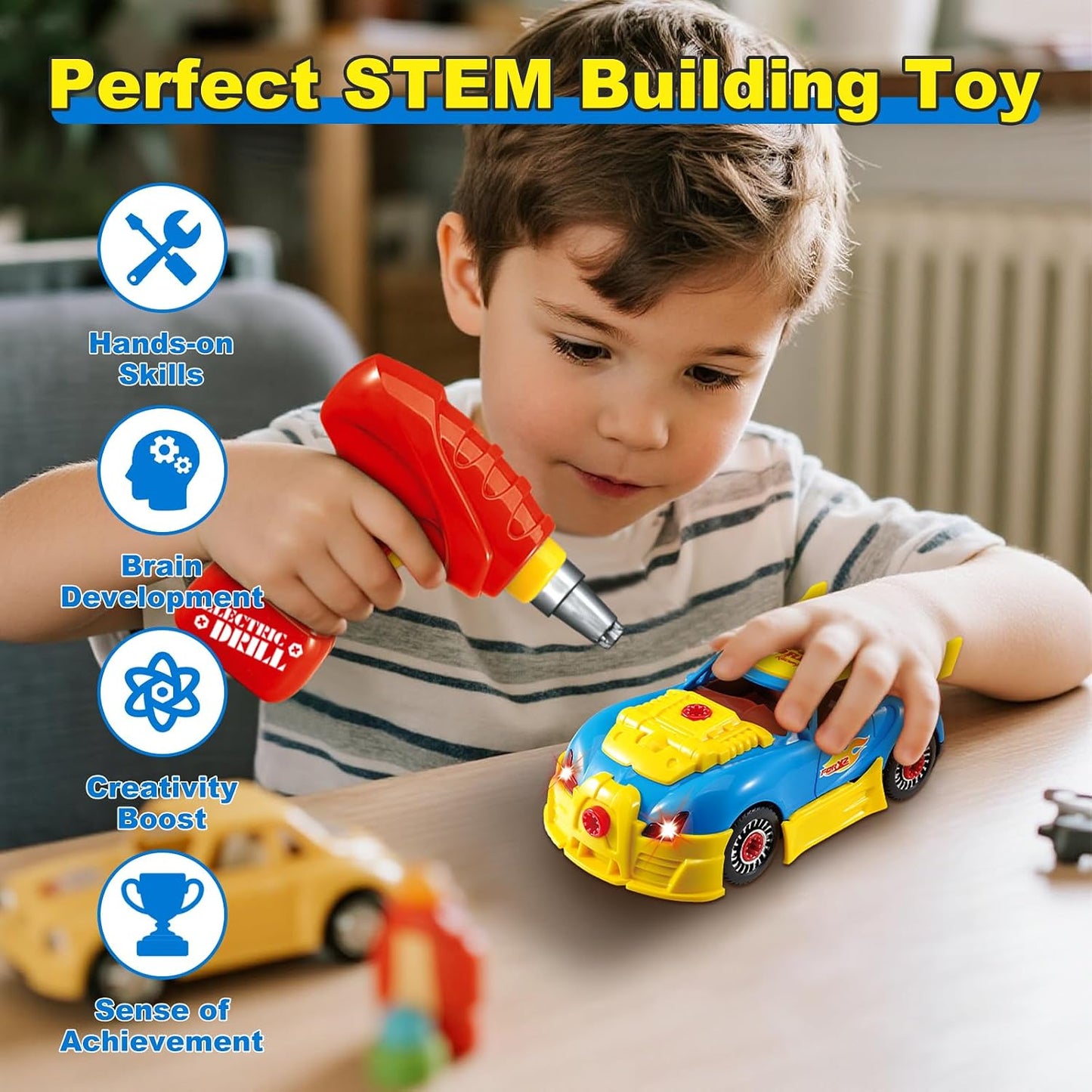 Bohui Building Toys Take Apart Car Set for Kids Over 30 Pieces Ages 3+ NEW