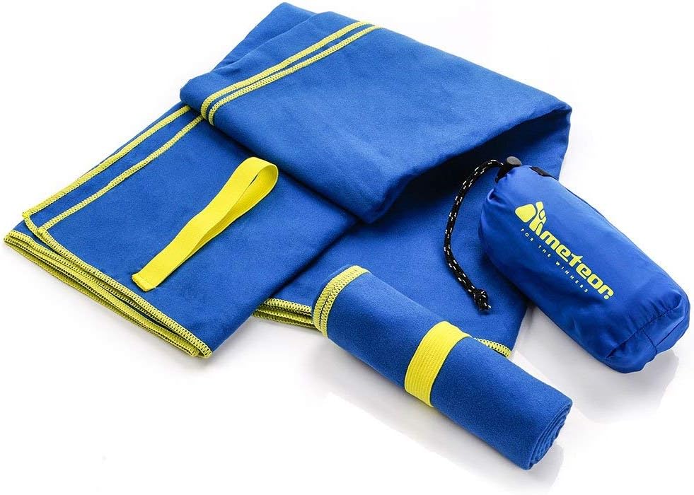 Meteor Microfiber Sports Towel Super Absorbent Lightweight Navy Blue SMALL NEW