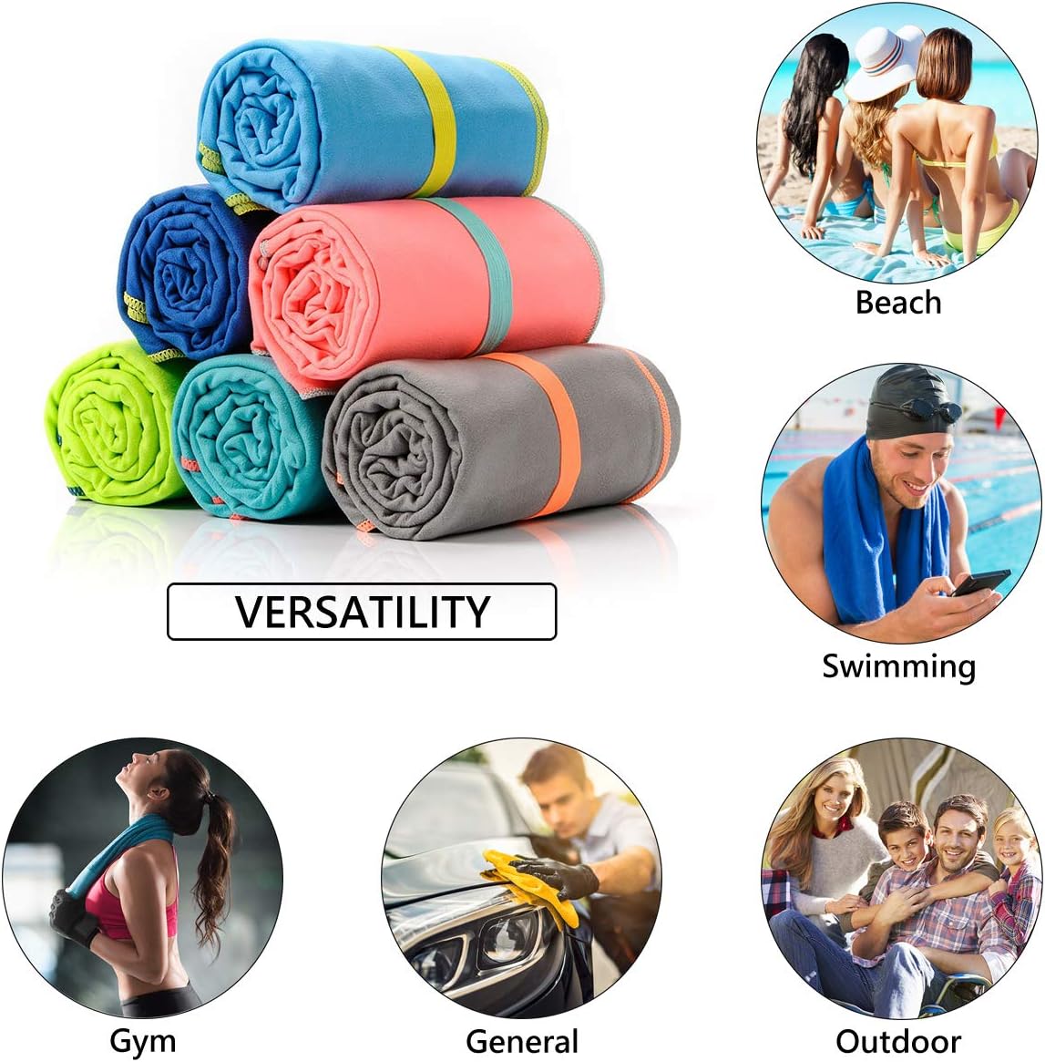 Meteor Microfiber Sports Towel Super Absorbent Lightweight Navy Blue SMALL NEW
