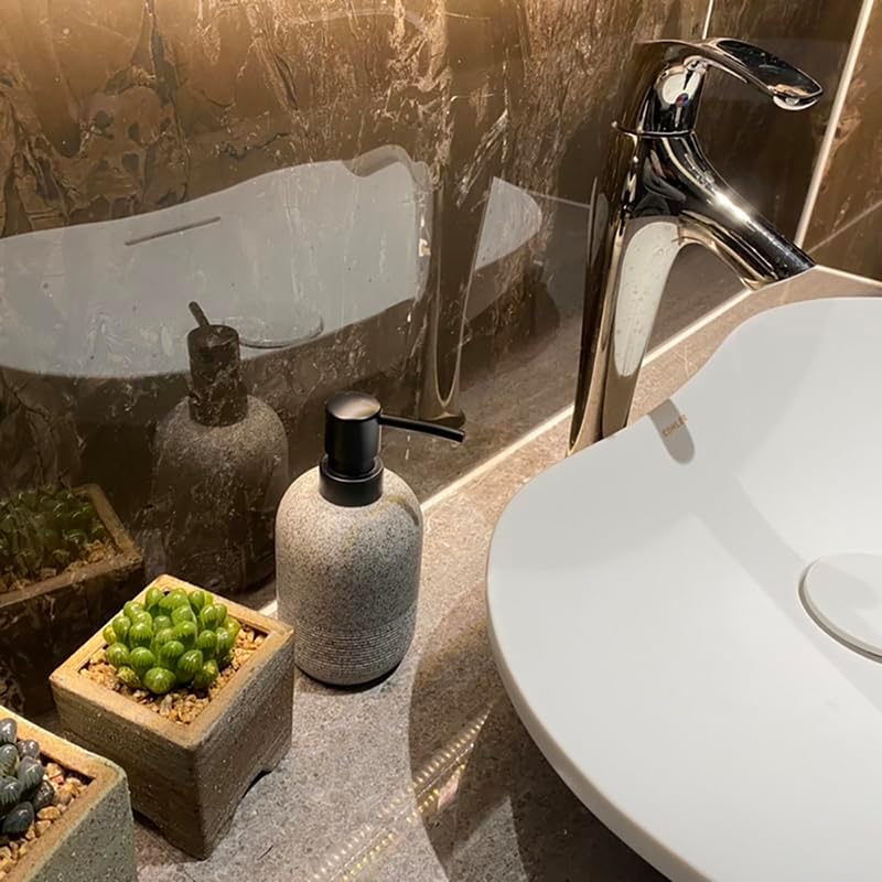 GalDal Grey Soap Dispenser for Bathroom Countertop - Stylish Pump NEW