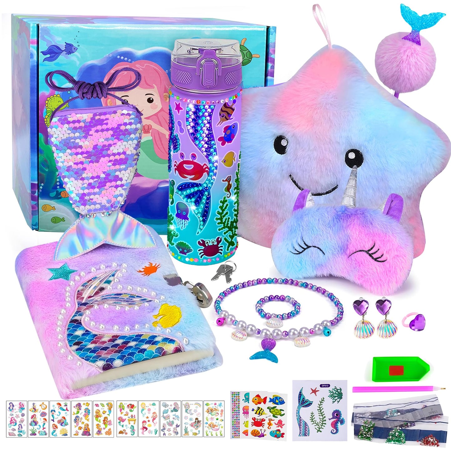 Wasilla Multicolor Mermaid Themed Acessory Gift Box Ages 4-10Yrs NEW