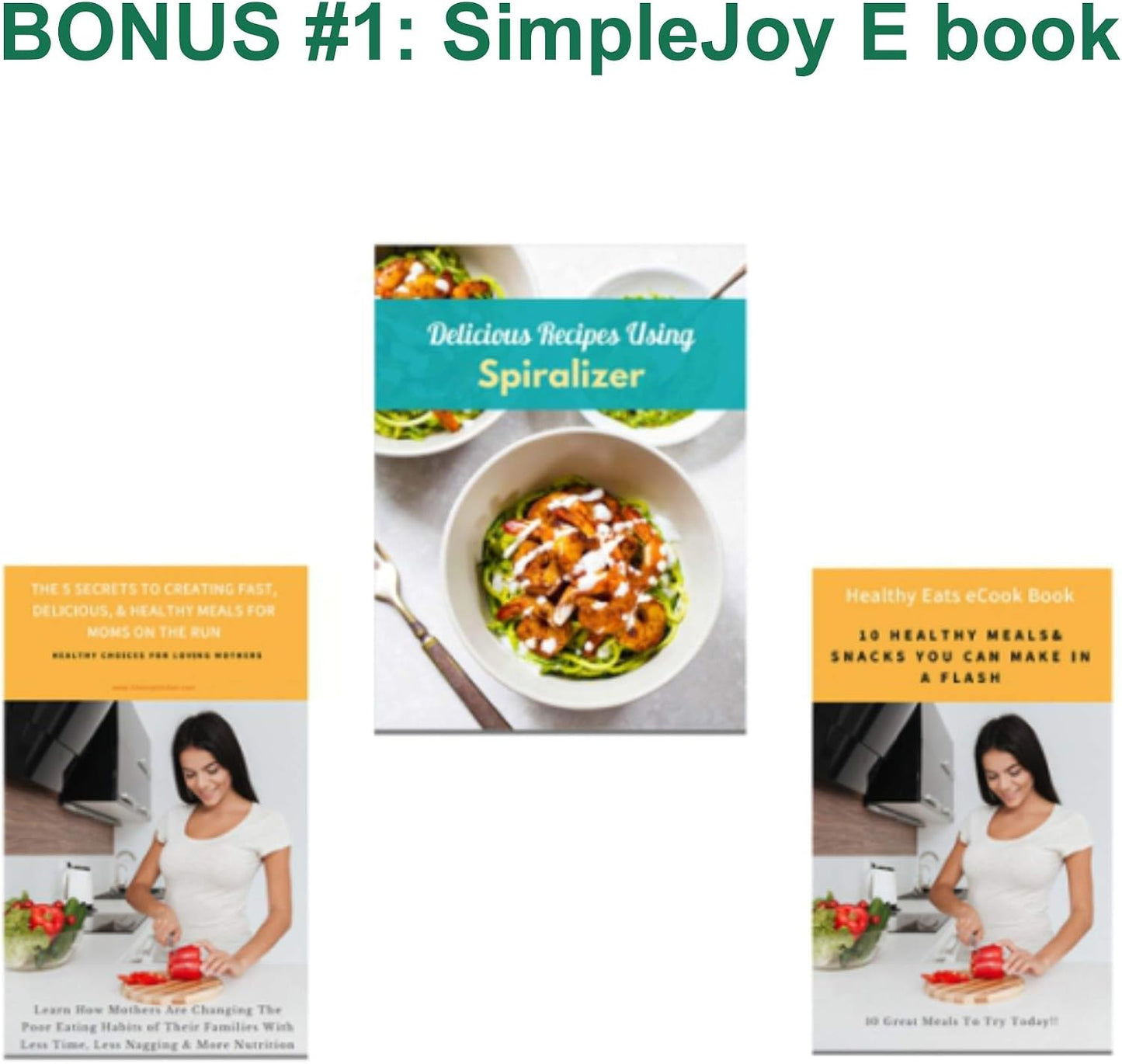 SIMPLEJOY Foldable 5-Blade Vegetable Spiralizer Zucchini Cutter White Green NEW