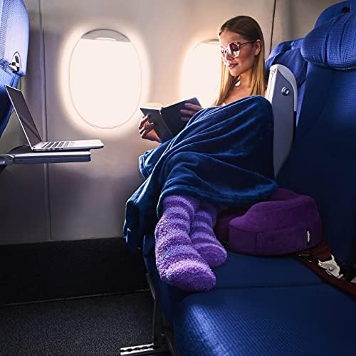 Jotron Fold 'N Go Soft Microfiber Travel Pillow Blanket in Blue, One Size NEW