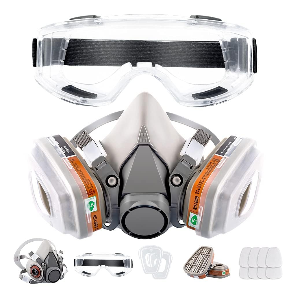 Bliphant Reusable Half Face Mask Grey Organic Vapor Respirator 1 Count Size NEW