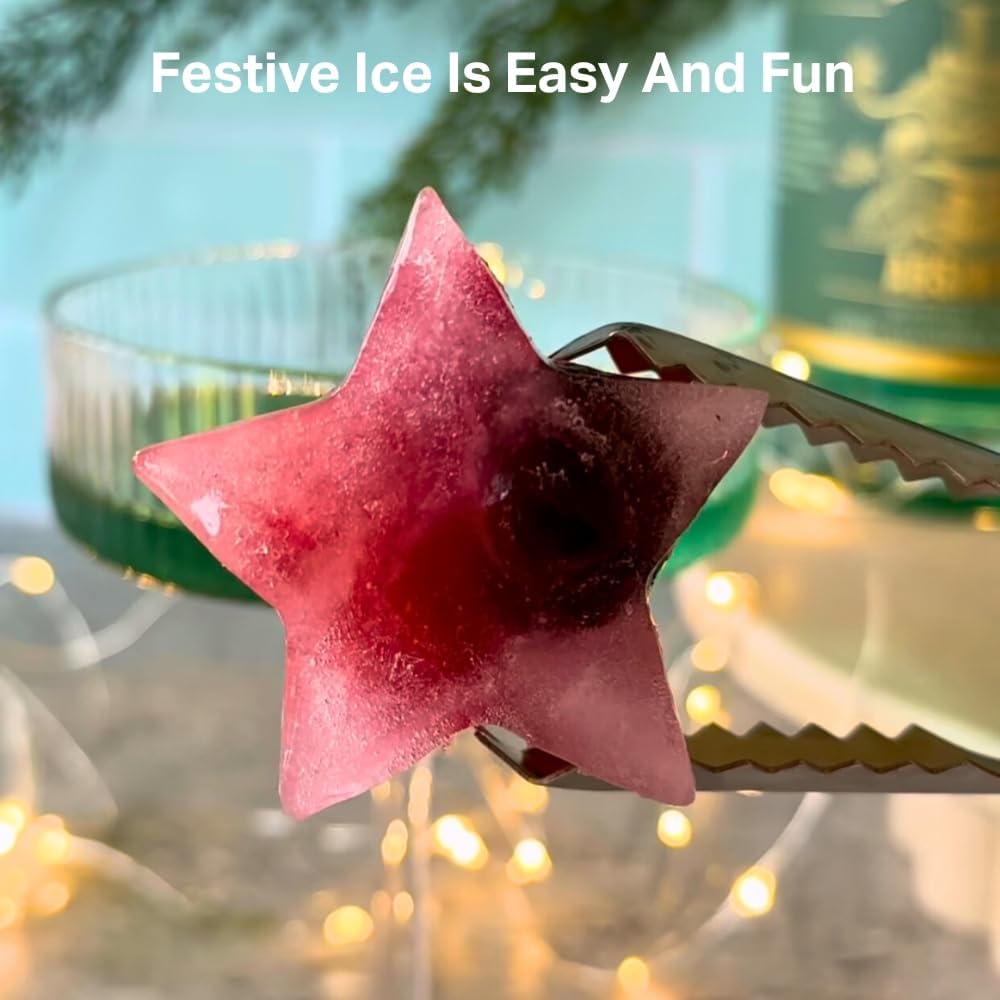 DRINKSPLINKS Star Silicone Ice Cube Tray Cute Novelty Candy Mold RED 3D NEW