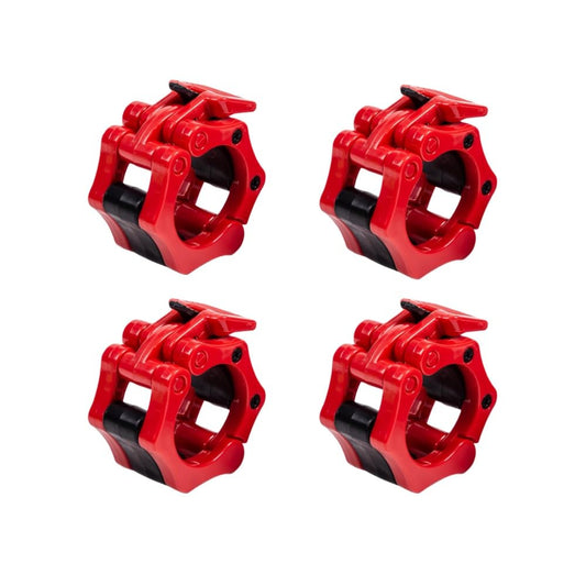 Hooyufac 25mm Red Barbell Collars Clamps Quick Release Weightlifting Clips NEW