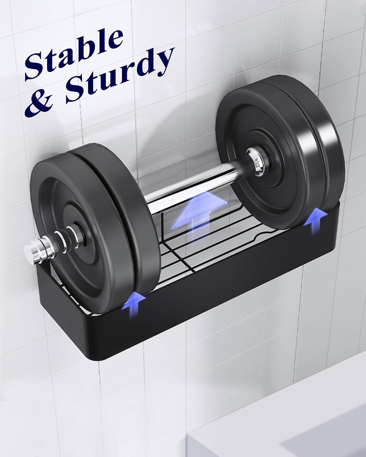Kitsure Adhesive Soap Dishes Bathroom Shower Caddy 2 Pack Durable NEW