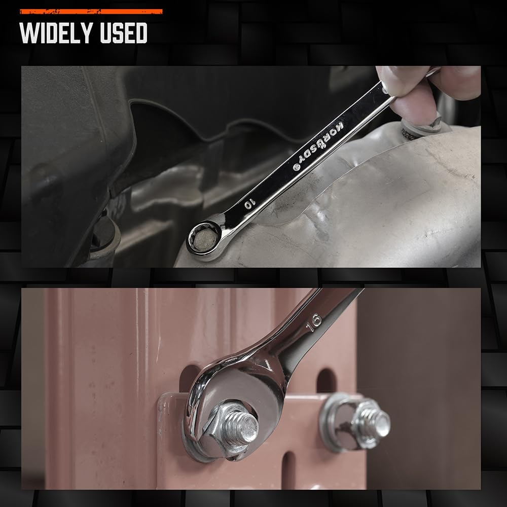 HORUSDY 12-Piece Metric Combination Wrench Set Corrosion-Resistant Chrome NEW