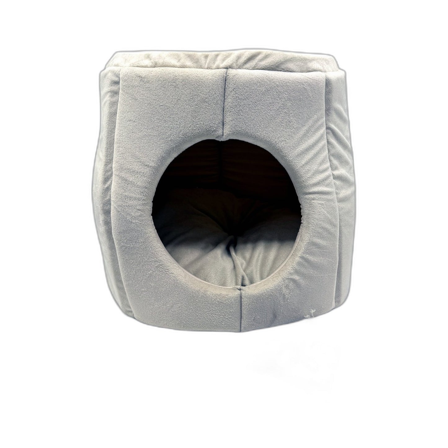 Reversible 2-in-1 Plush Pet Bed for Small Dogs & Cats Beige 40 x 39cm NEW