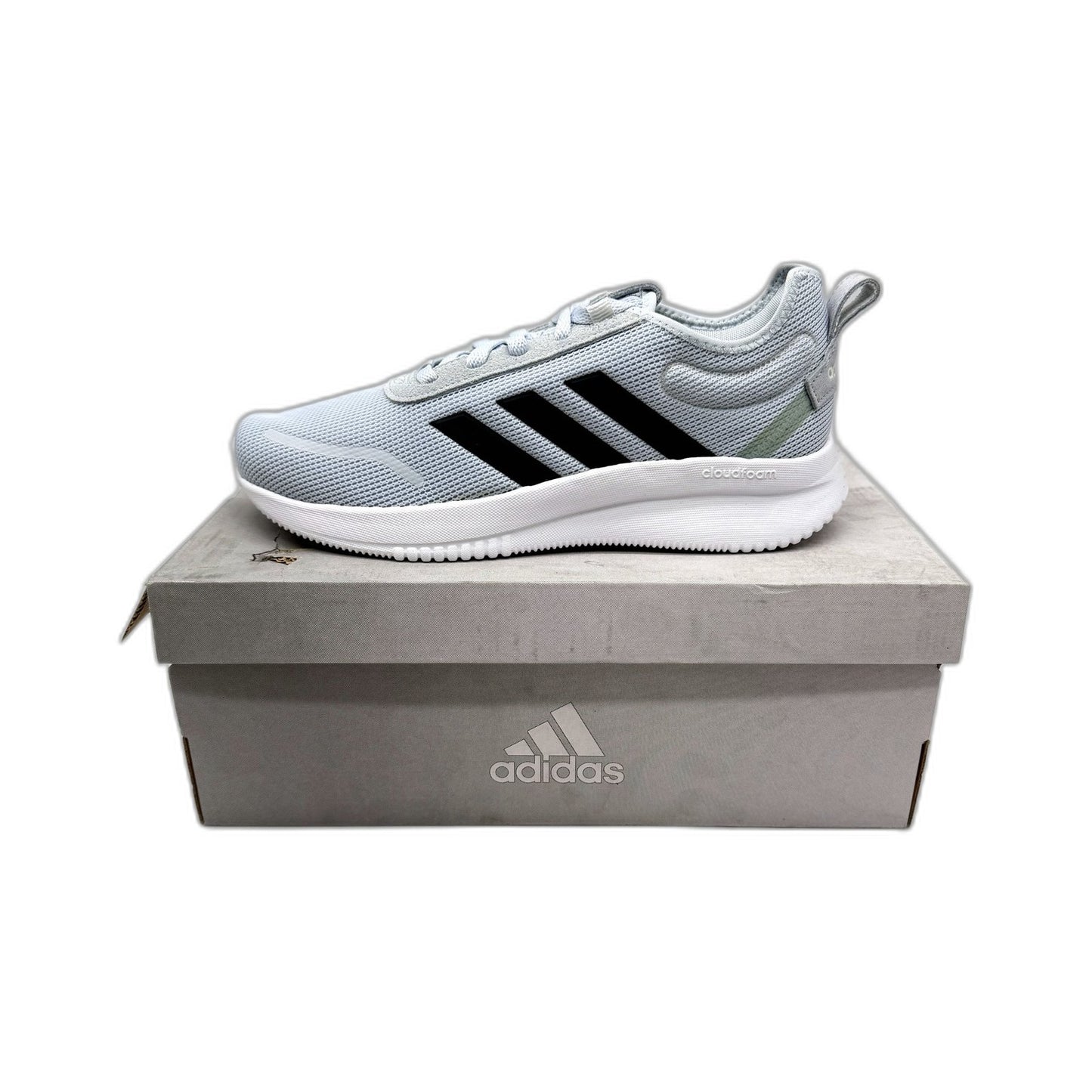 adidas Womens Lite Racer Rebold Light Blue Running Shoes Sneakers US Size 9 NEW