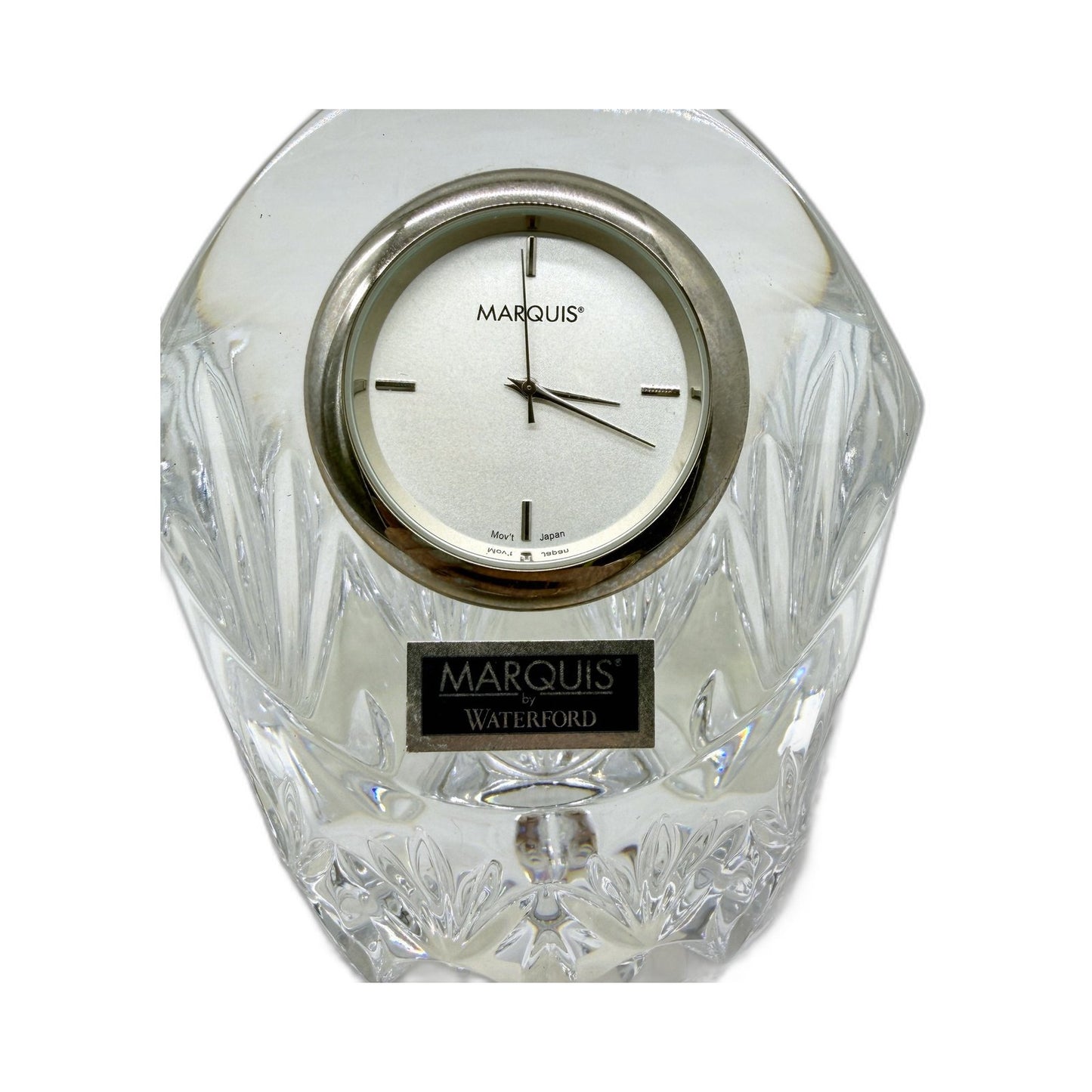 Marquis by Waterford Caprice Lead Crystal Clock Decorative Home Office Decor