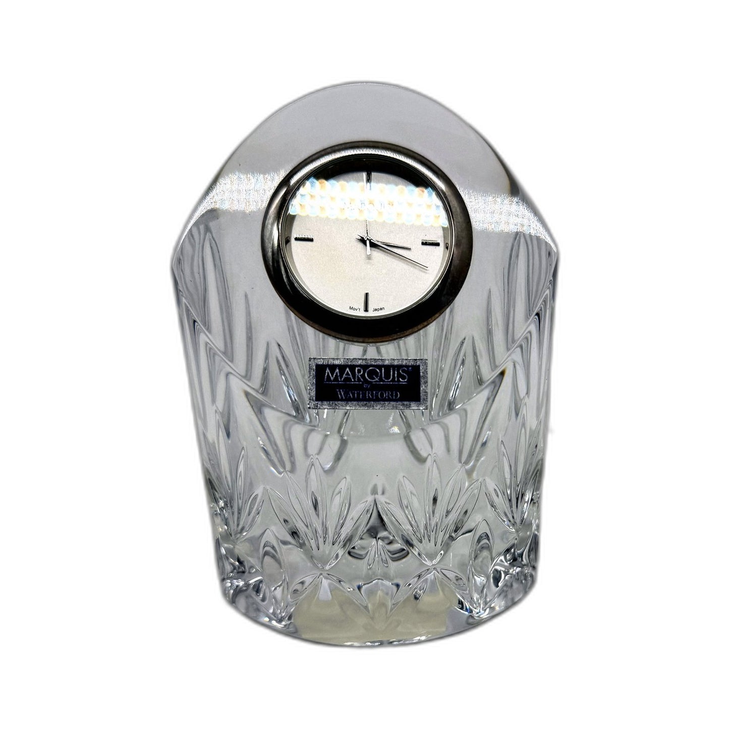 Marquis by Waterford Caprice Lead Crystal Clock Decorative Home Office Decor