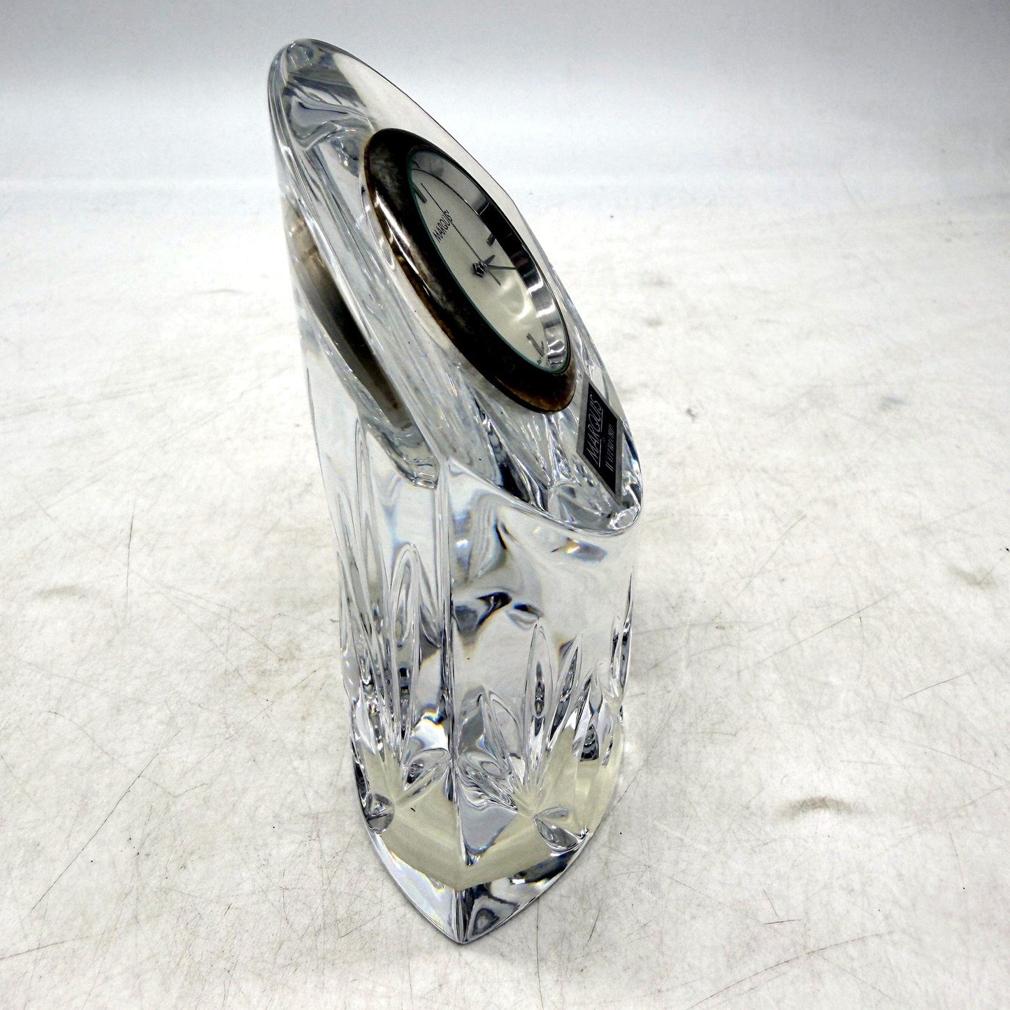Marquis by Waterford Caprice Lead Crystal Clock Decorative Home Office Decor