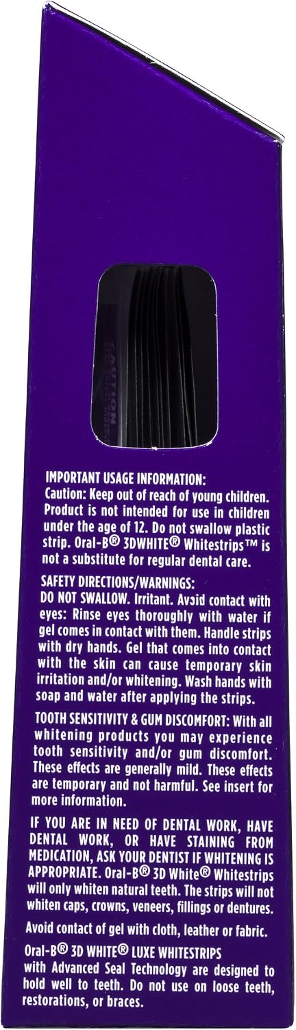 Oral-B 3D Dental Care White Luxe Whitestrips Advanced Teeth Whitening NEW
