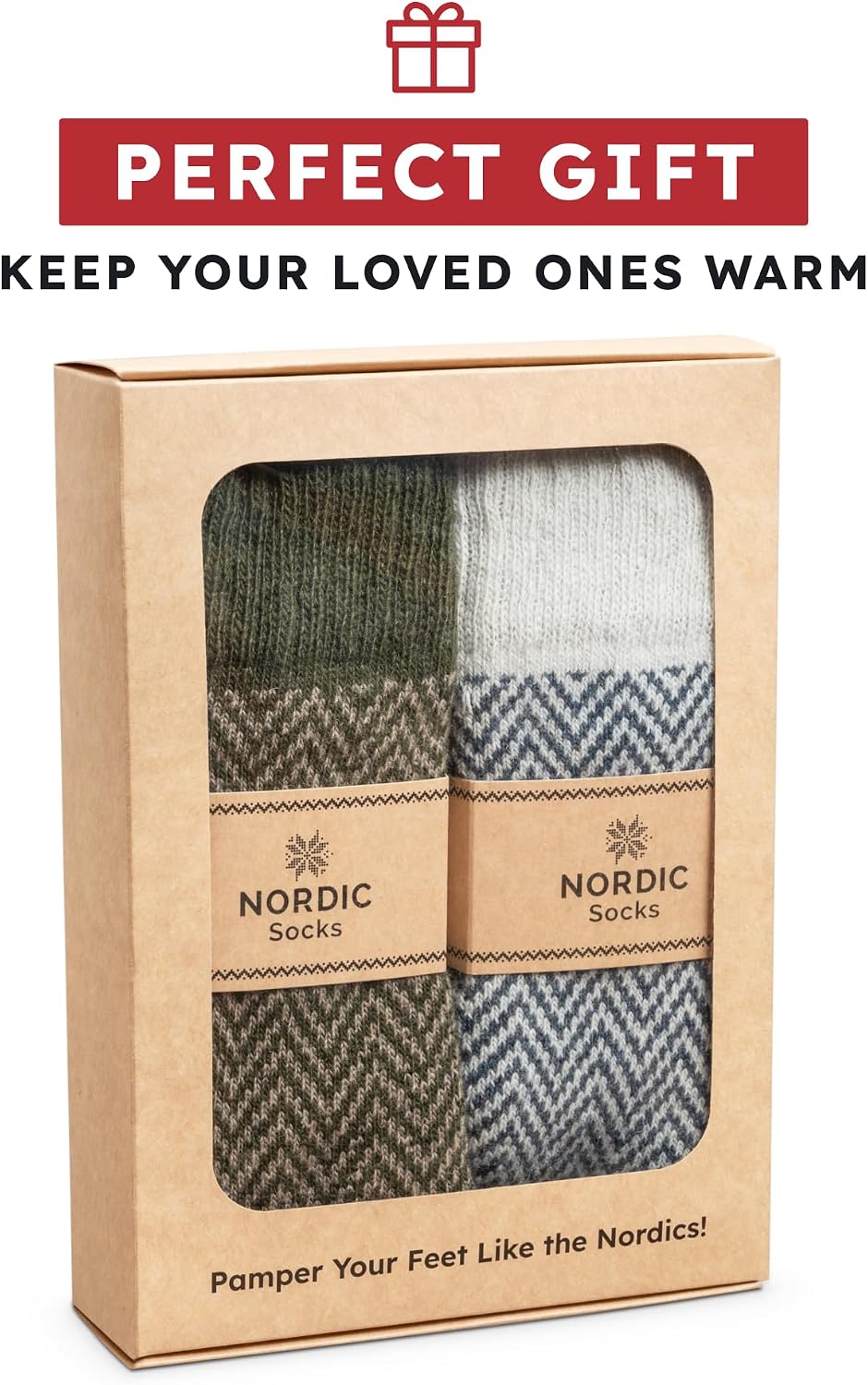 NORDIC Merino Wool Crew Socks Unisex - Warm & Moisture-Wicking Magnus NEW