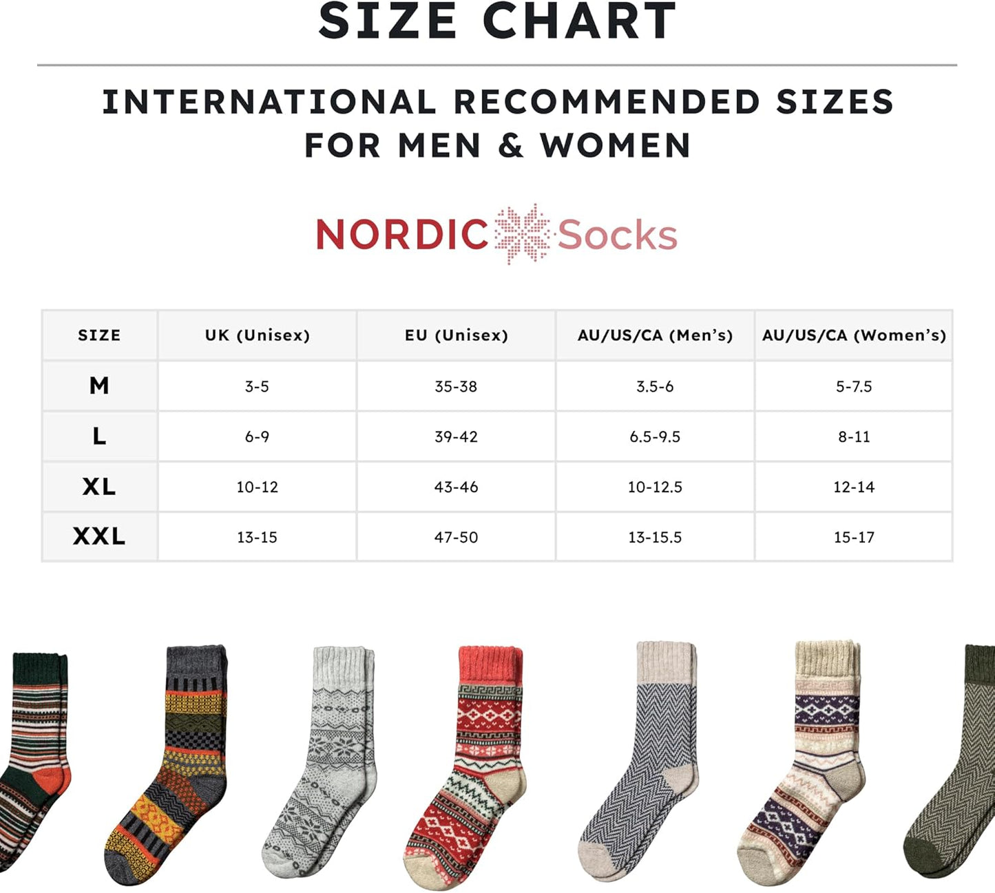 NORDIC Merino Wool Crew Socks Unisex - Warm & Moisture-Wicking Magnus NEW