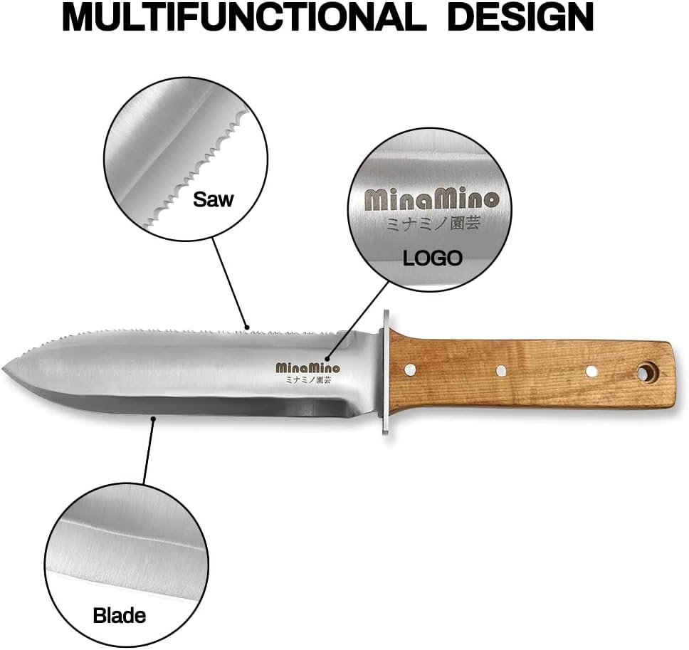 MINAMINO Hori Manual Weeders Garden Knife for Weeding, Digging & Cutting - NEW