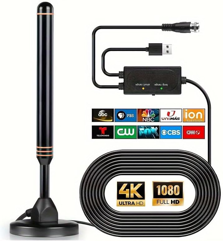 ADTZYLD Long TV Antennas Range Indoor 4K/1080p HDTV Antenna Magnetic Base NEW
