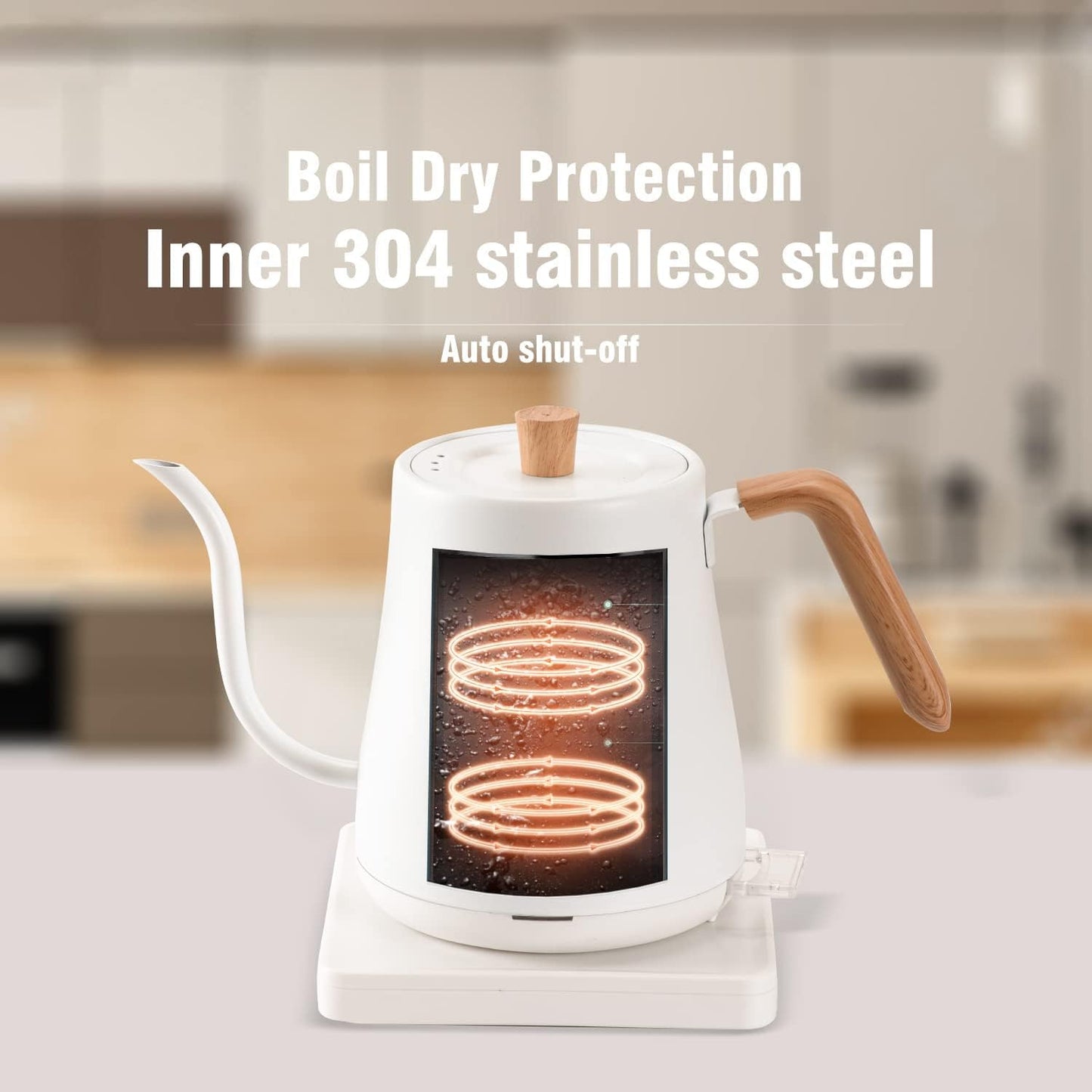 iodoo 0.8L Electric Kettle Stainless Steel Ultra Fast Boiling Hot Water NEW