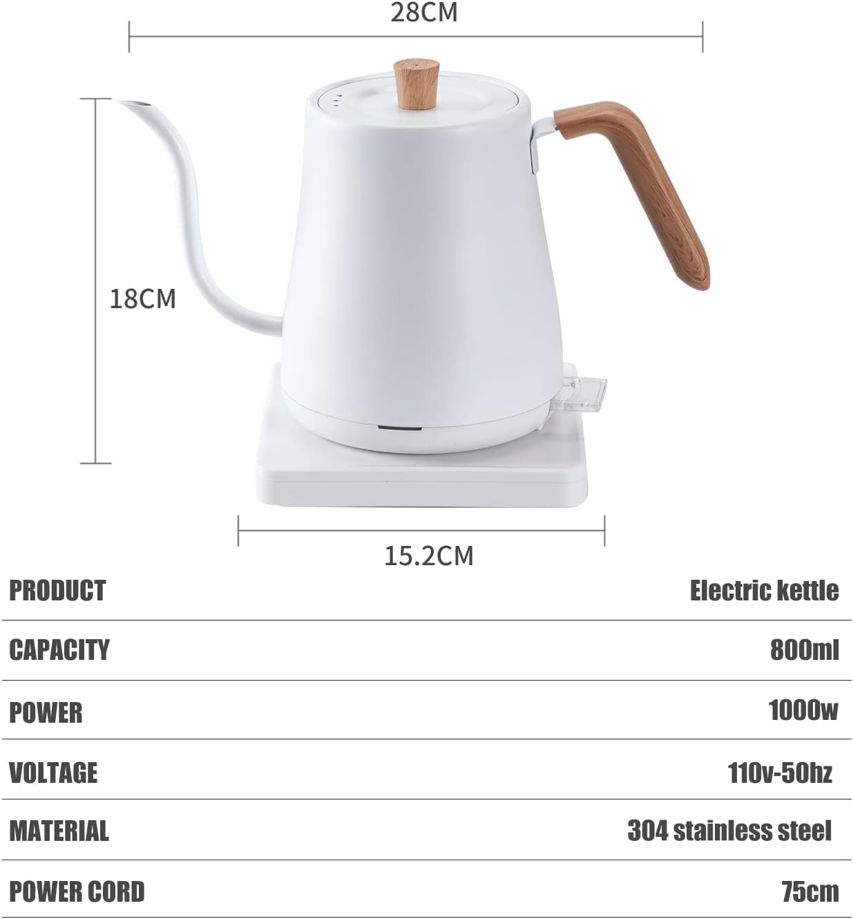 iodoo 0.8L Electric Kettle Stainless Steel Ultra Fast Boiling Hot Water NEW