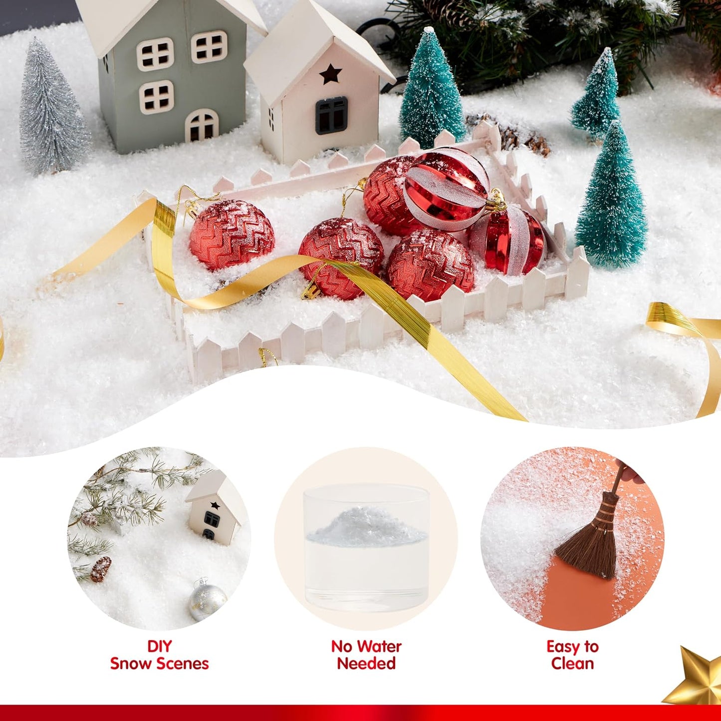 JOYIN Artificial Trees Snow Decoration Xmas Plastic Fake Snowflakes 320g NEW