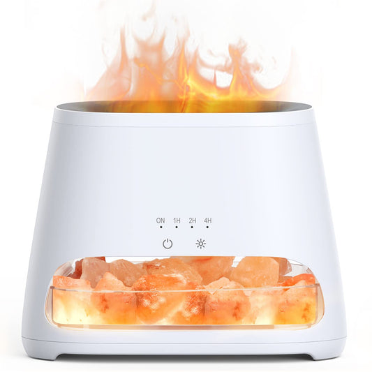 SALKING 2-in-1 Ultrasonic Essential Oil Diffuser and Himalayan Salt Lamp NEW