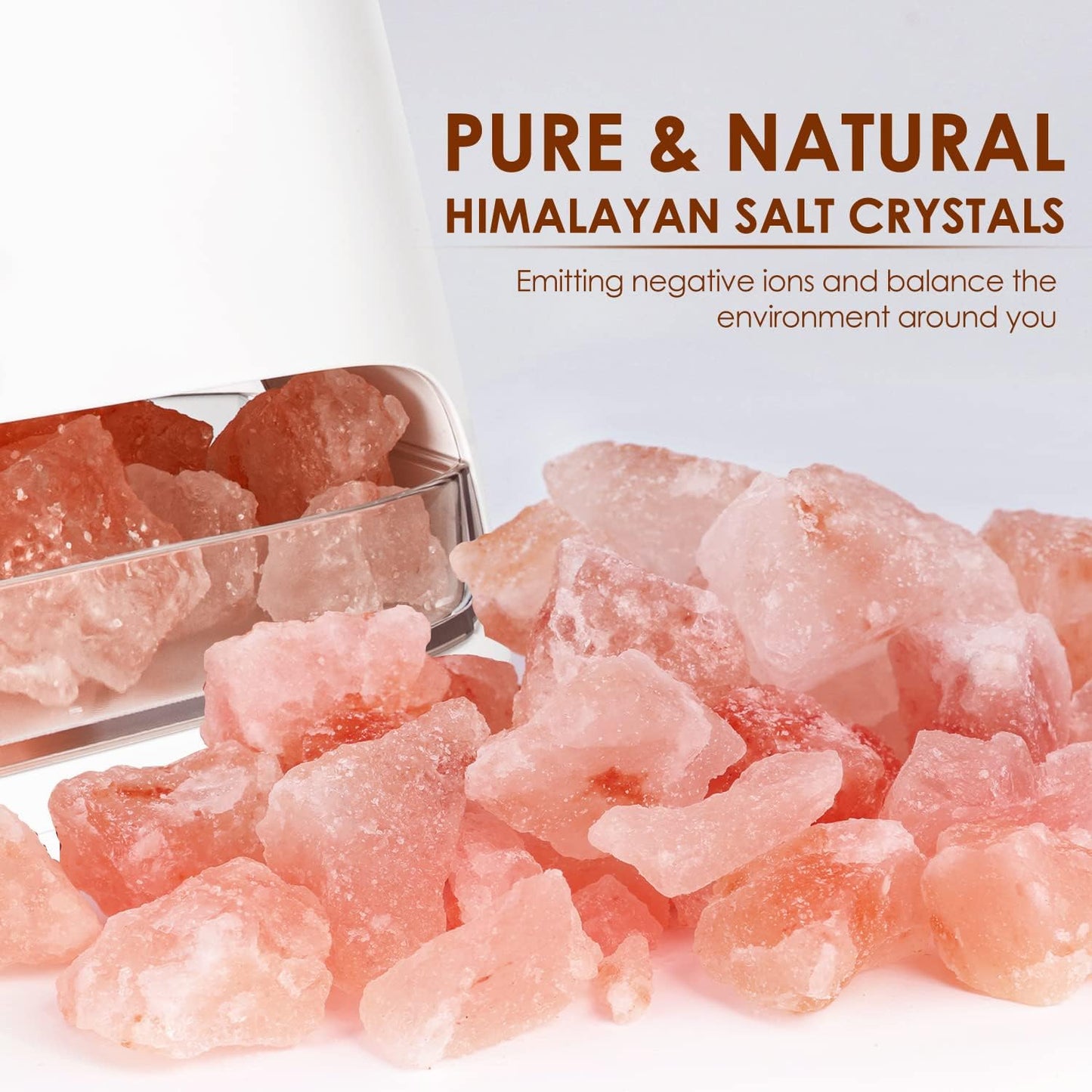 SALKING 2-in-1 Ultrasonic Essential Oil Diffuser and Himalayan Salt Lamp NEW