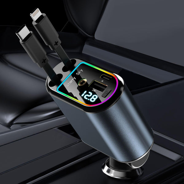 BZLMEAL 120W Automobile Chargers 4-in-1 USB-C Fast Charging Retractable DEMO