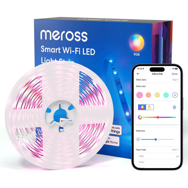meross Smart LED Strips LED Strip Lights 5m RGB HomeKit Compatible with NEW