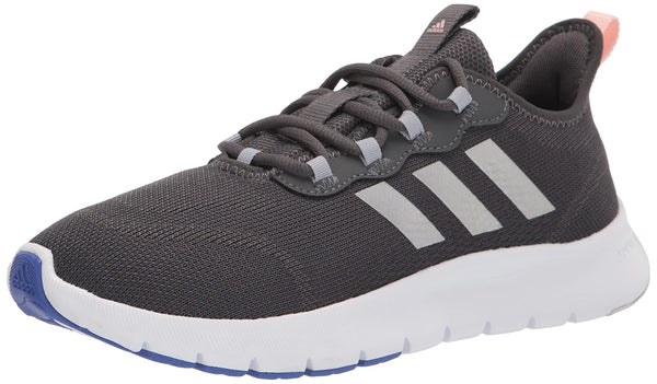 adidas Nario Move Running Shoes Grey & Silver Stripe Women US 8.5 NEW