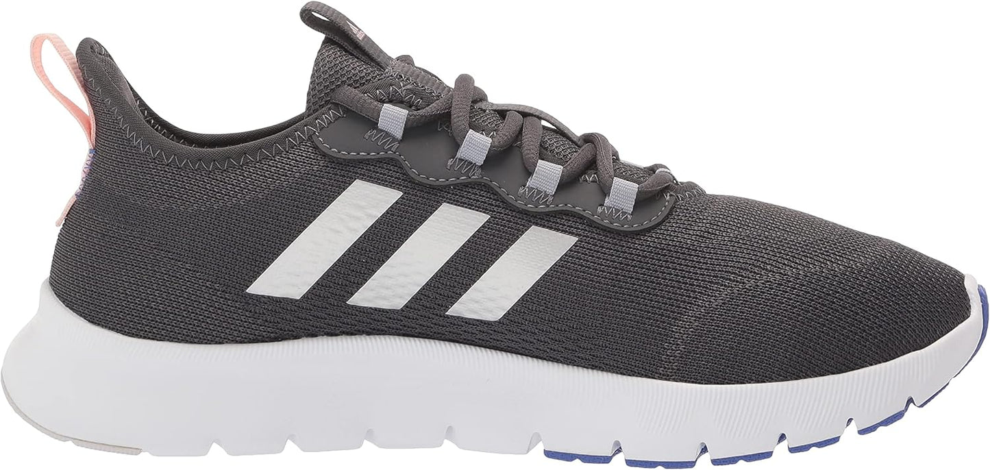adidas Nario Move Running Shoes Grey & Silver Stripe Women US 8.5 NEW