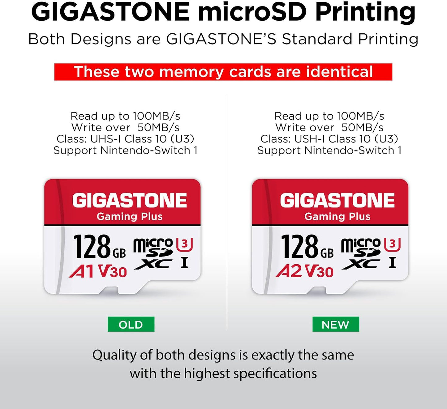Gigastone 128GB Micro SD Card for Gaming, High-Speed SDXC Memory