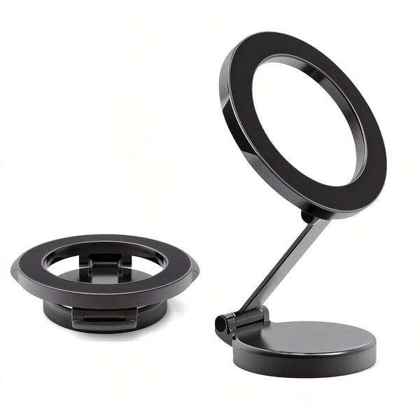 Luzcauwy Foldable Dash-Mounted Holders Magnetic Car Phone Holder 360° DEMO