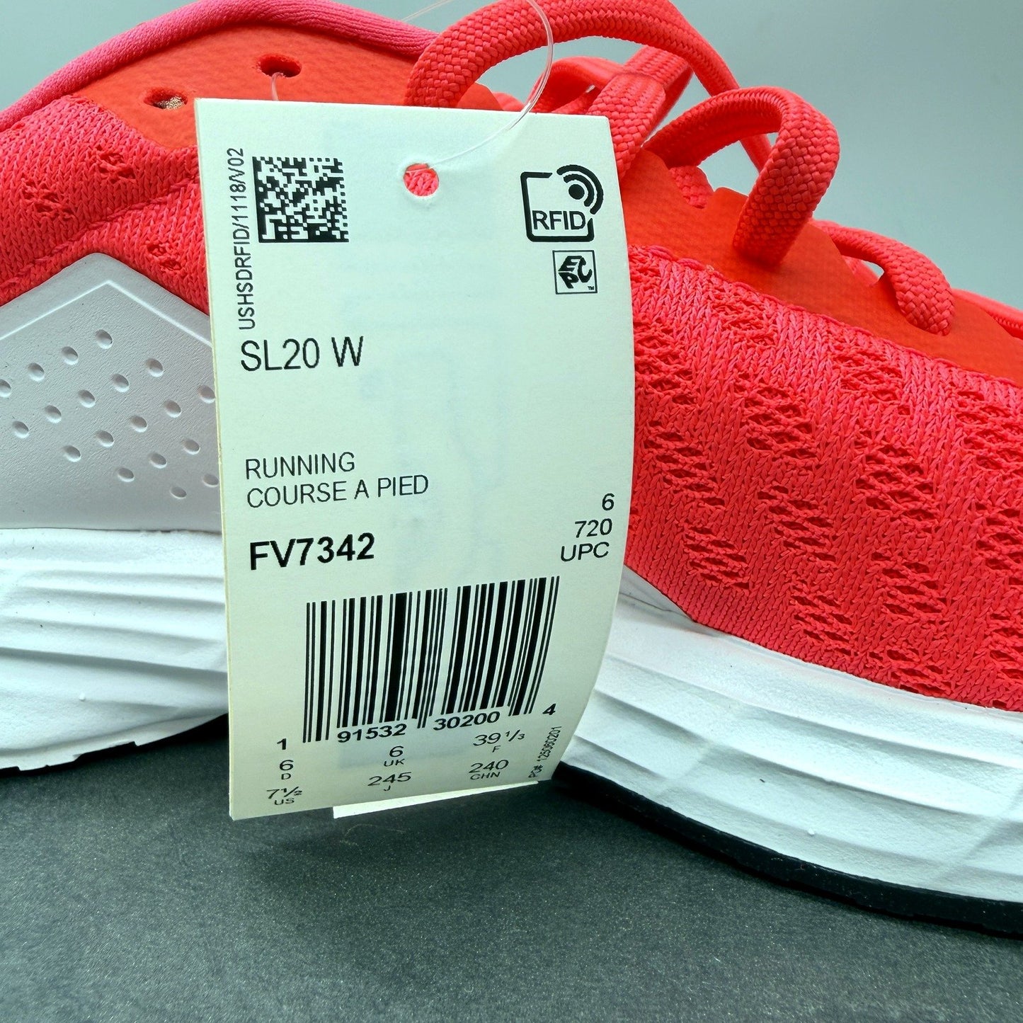 adidas Womens SL20 Lightweight Breathable Running Shoes Hot Pink Size US 7.5 NEW