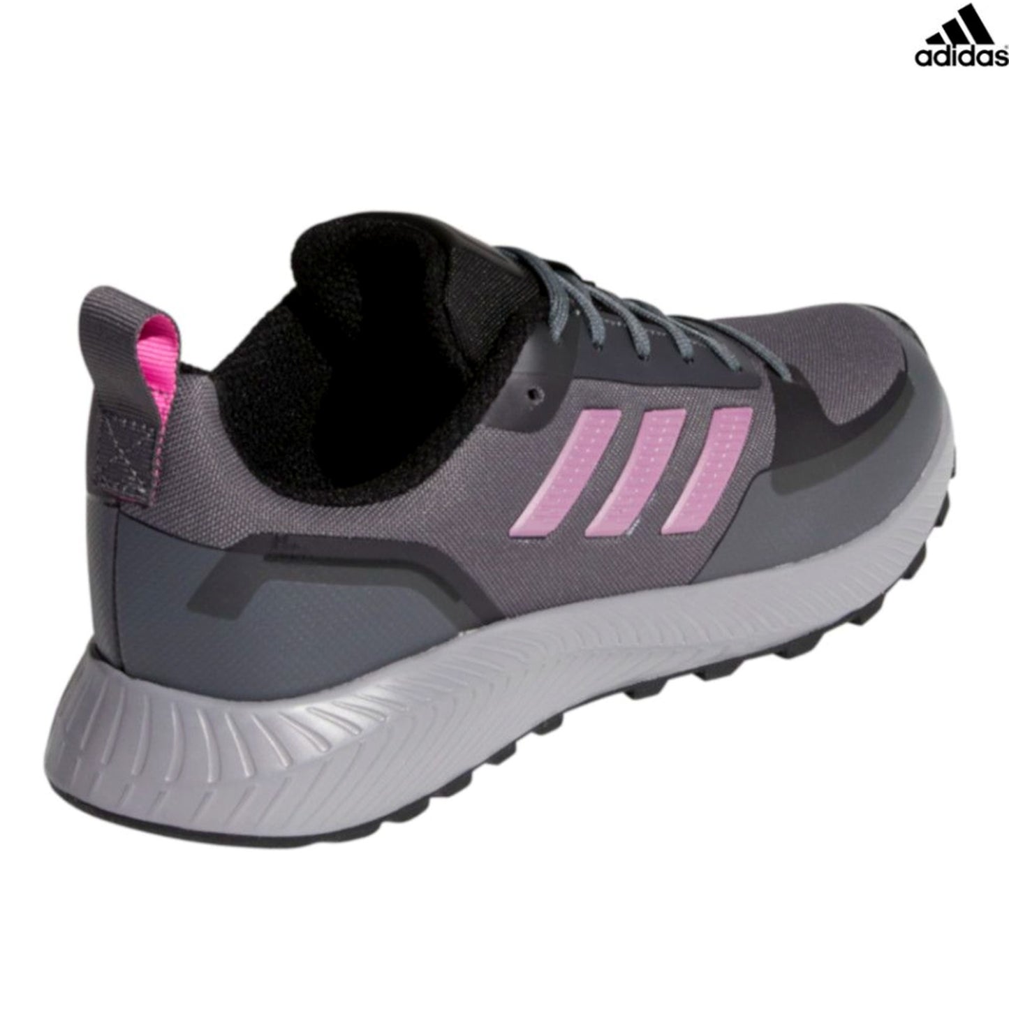adidas Road Running Shoes Runfalcon 2.0 Tr Grey & Pink Stripe Womens US 8 NEW