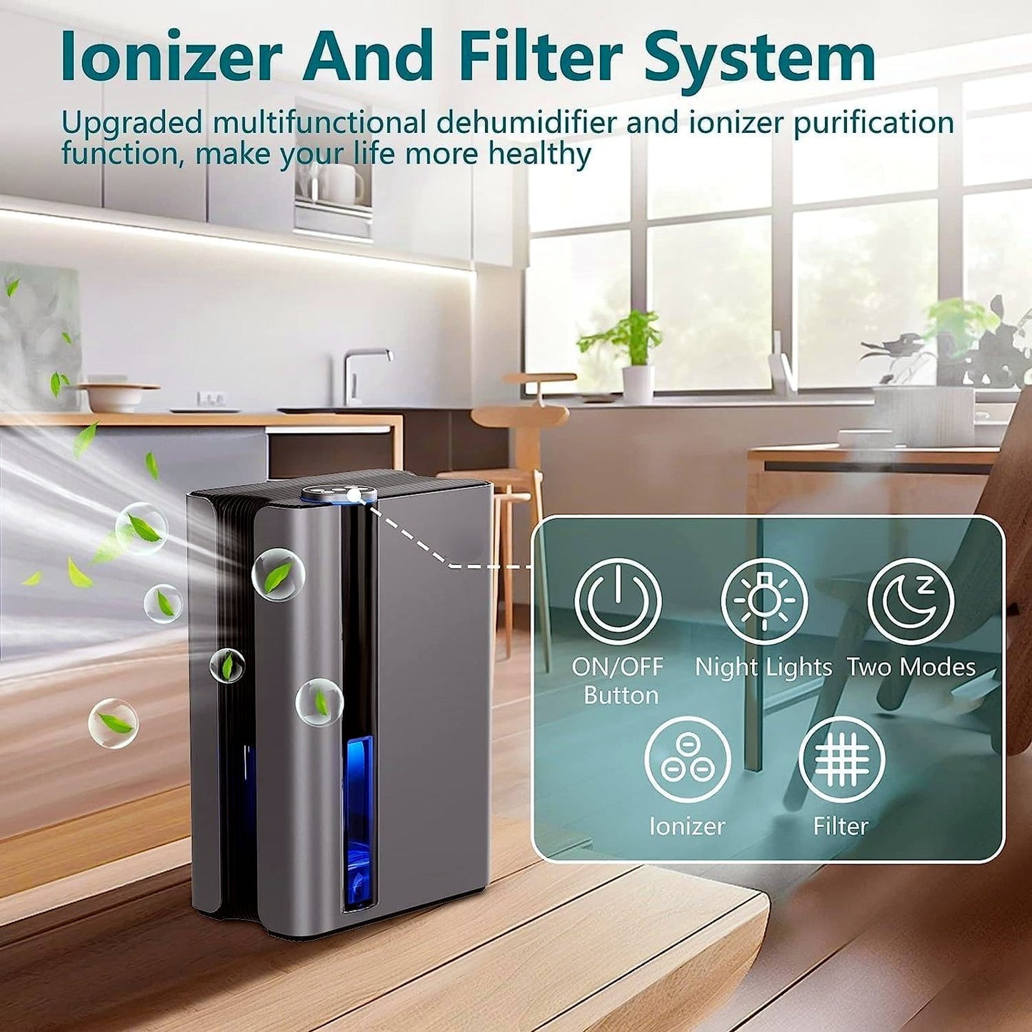 Karmotte Portable Dehumidifier for Home Spaces up to 74㎡ Reusable Filter NEW