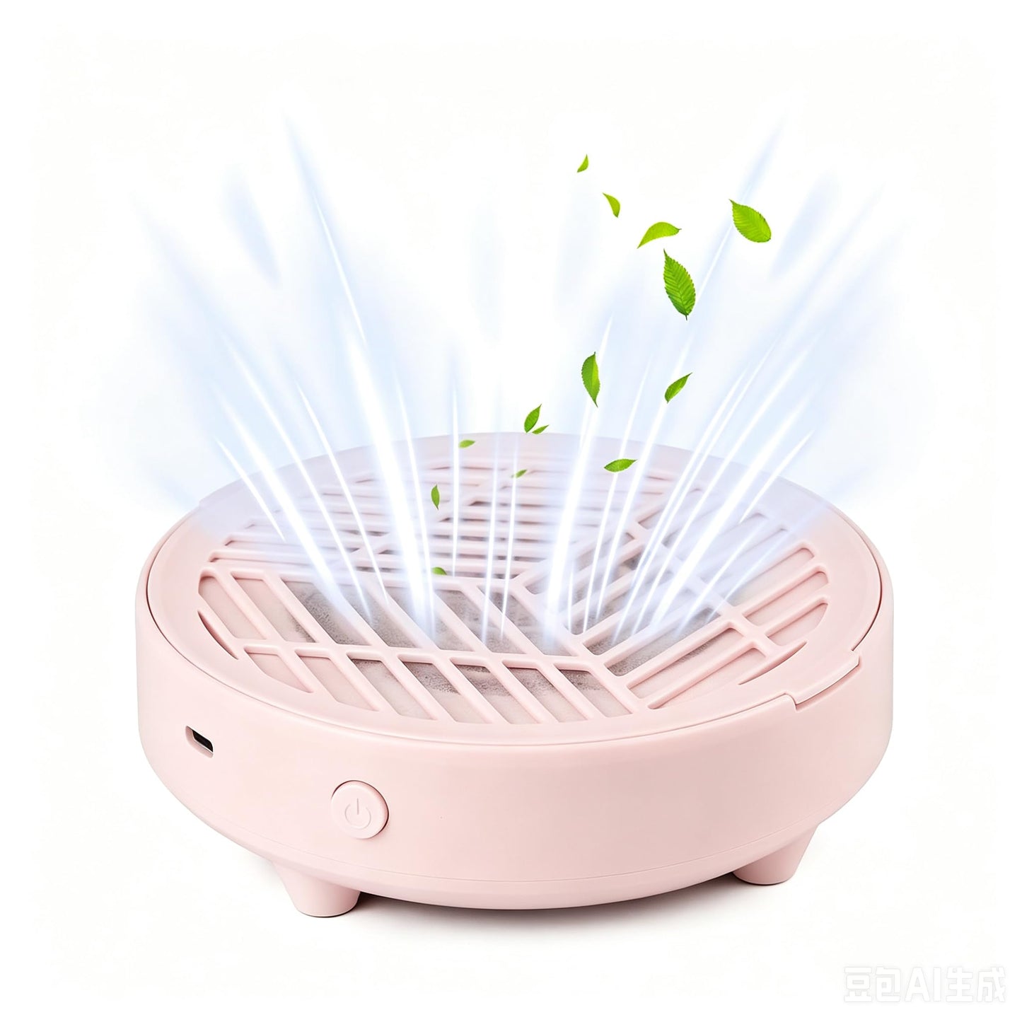 HaaLii-FY Portable Mini Nail Dust Collector Paper Filter Quiet White & Pink NEW