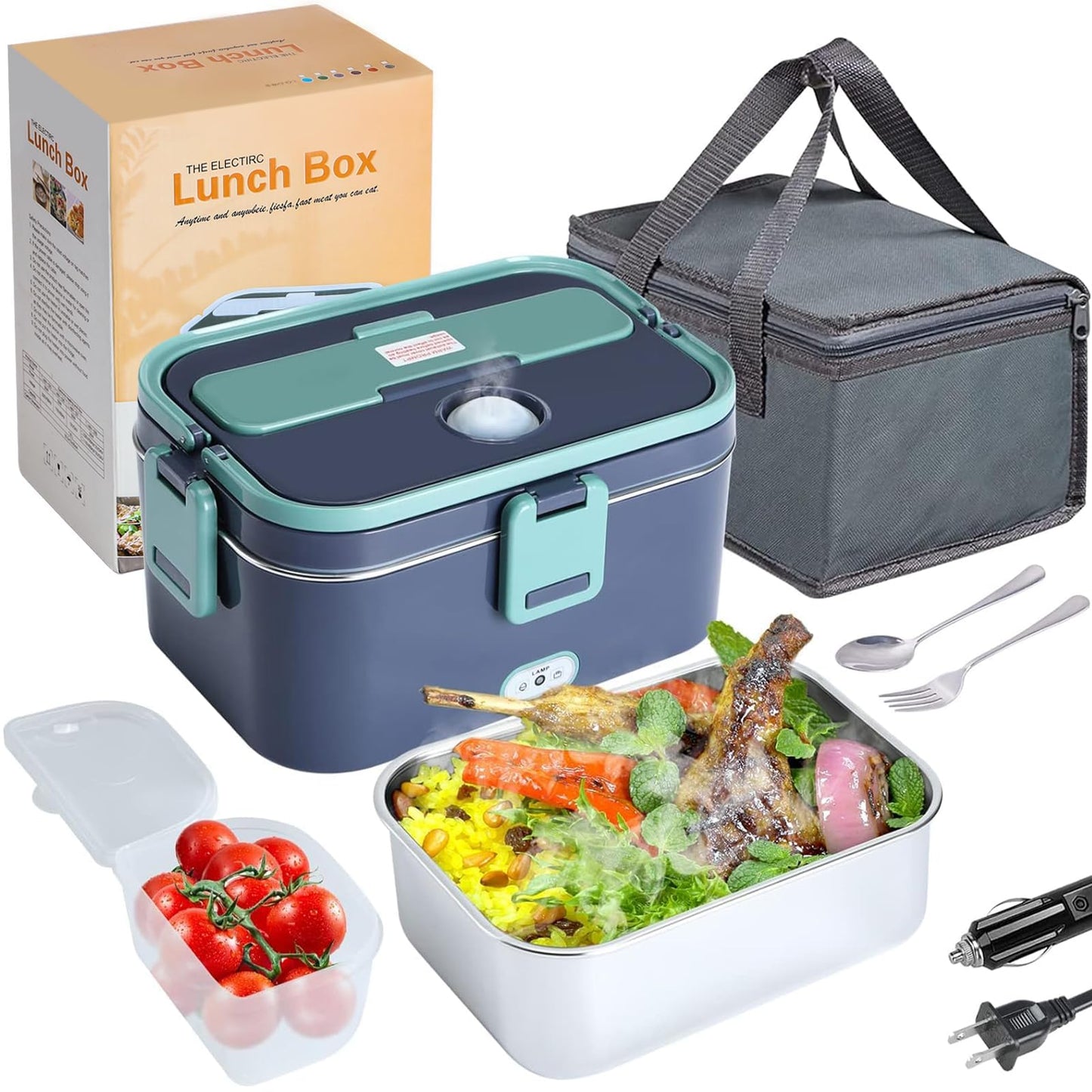 AMXGPT Portable Stainless Steel Lunch Box Food Heater for Adults | Reheats DEMO